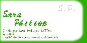 sara philipp business card